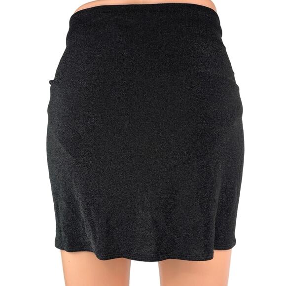 Nookie Black Tie Knot Fitted Summer Coverup Beach Swim Mini Skirt One Size - Picture 3 of 5